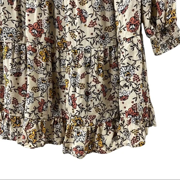 Miss Selfridge shirred smock dress in ditsy floral - Picture 7 of 8